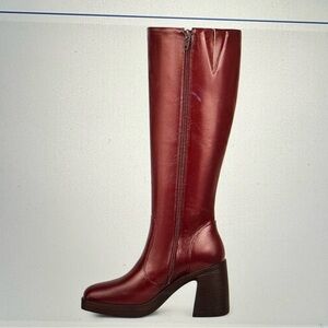 Brand new Women's cranberry faux Leather Boots size 37